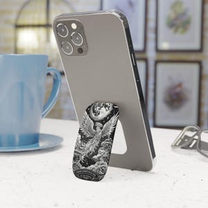 Phoenix Phone Grip and Kickstand - Reusable Smart Holder for iPhone & Android