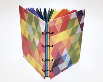 RAINBOW PAGE rainbow prism journal - rainbow journal - rainbow sketchbook - rainbow notebook -  colorful journal - LGBTQI+ journal