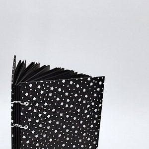 Black Paper Notebook, 100 Lined Pages 6x9