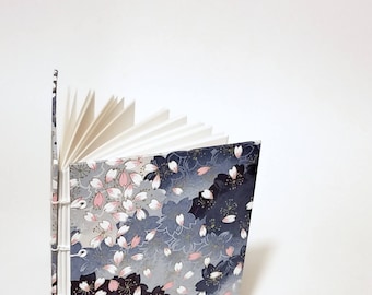 Japanese petals coptic bound writing journal - Japanese notebook - cute drawing sketchbook - hand bound journal - Japanese sketchbook