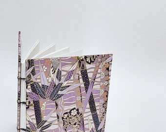 Japanese purple bamboo journal - Japanese notebook - cute drawing sketchbook - hand bound journal - Japanese journal - purple journal