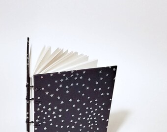 starry night coptic bound writing journal - dream journal - dream diary - dream notebook - star journal notebook - cute drawing sketchbook