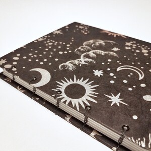 Sun and Moon Journal - Black Journal - Celestial Journal - Lunar ...