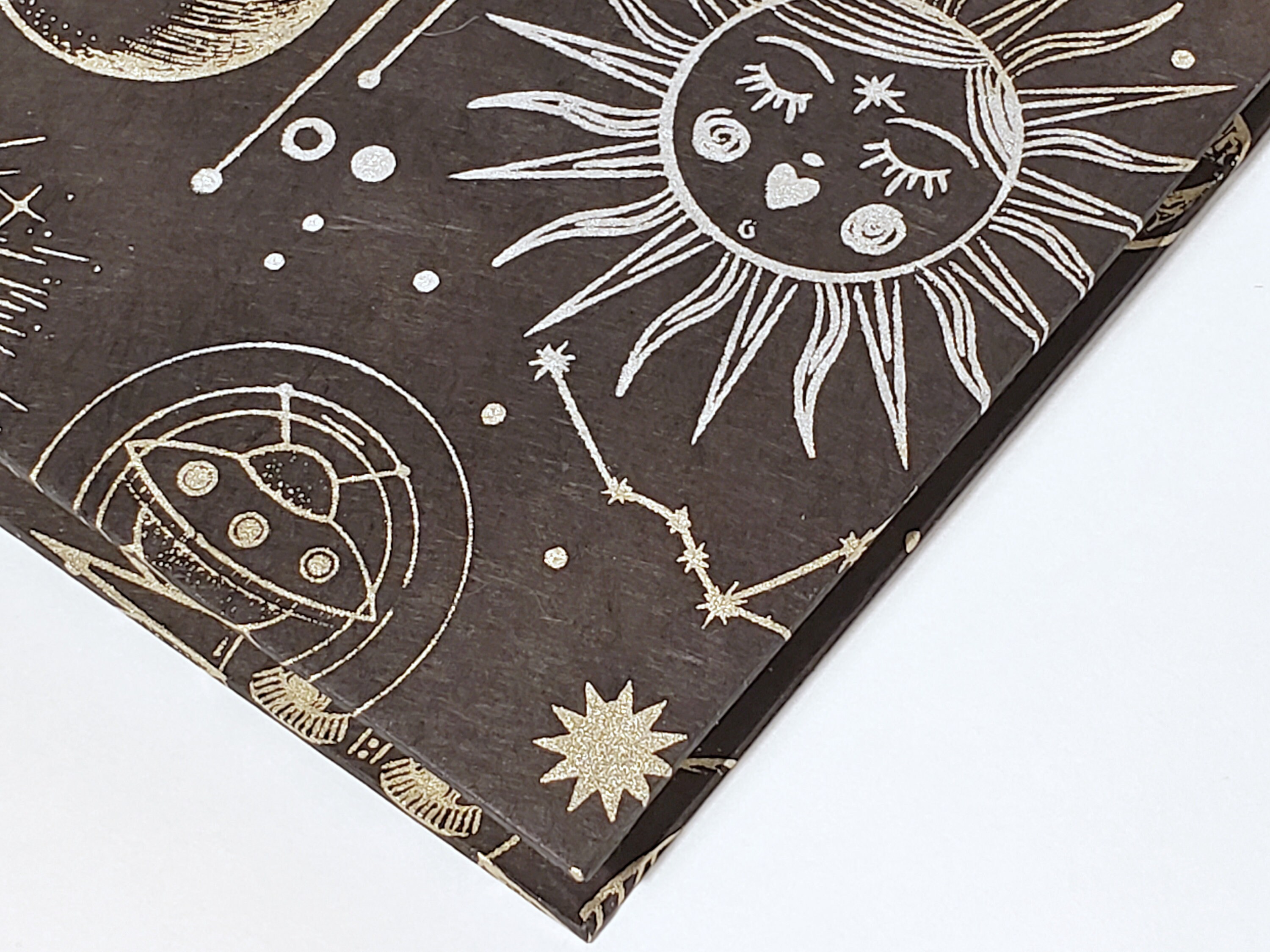 Celestial Bodies Journal in Black and Gold - Astrology Notebook - Lunar ...