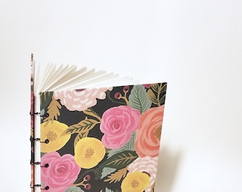 botanical journal - floral notebook - hardback sketchbook - handmade notebook - flower journal - pretty journal - flower sketchbook