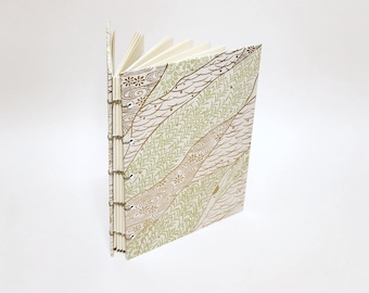 Japanese fields journal - Japanese notebook - Japanese drawing sketchbook - hand bound journal - small blank book - coptic bound journal