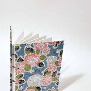 Japanese hydrangeas journal - Japanese notebook - Japanese drawing sketchbook - handbound journal - Japanese flower journal - hydrangea book
