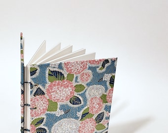 Japanese hydrangeas journal - Japanese notebook - Japanese drawing sketchbook - handbound journal - Japanese flower journal - hydrangea book