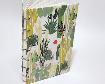 cactus and quail journal - cactus notebook - cactus sketchbook - desert journal - desert notebook - desert sketchbook - cacti and succulents