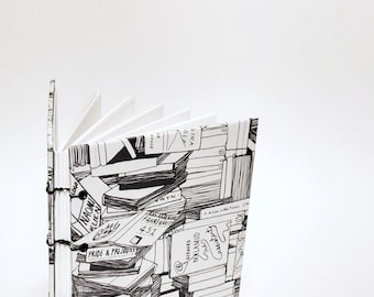 reading journal - TBR notebook - to be read sketchbook - book journal - coptic bound writing journal - drawing sketchbook - gift for readers