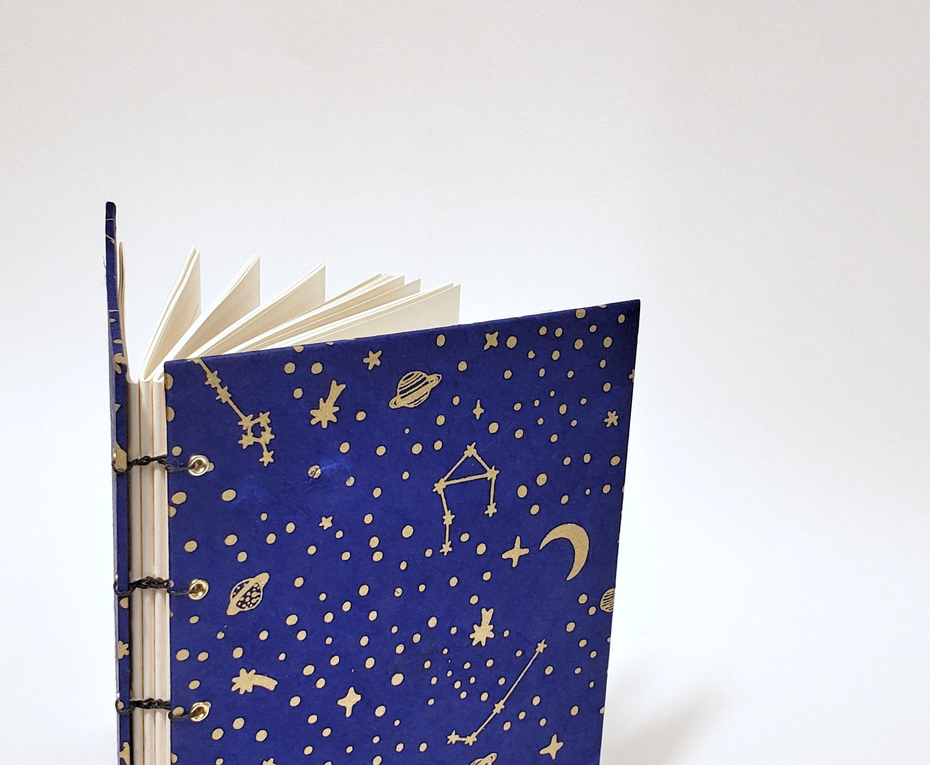 Star Gazing Journal in Blue and Gold - Dream Journal - Dream