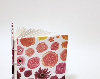 spring bloom journal - flower notebook - floral journal - watercolor sketchbook - ombre flower notebook - blank journal book - botanical