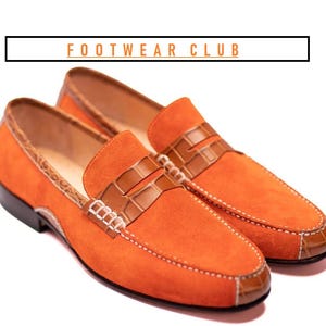 Orange Dress Shoes Men - Etsy display picture 3