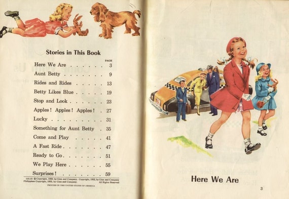 1959 Come With Us Tom Susan And Betty Pre Primer Enrichment Etsy