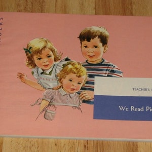 1951 We Read Pictures TEACHERS EDITION Dick and Jane and Sally pre-reading picture book - MINT - unused
