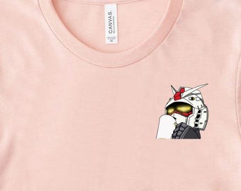 Camiseta unisex de Gundam, camiseta de anime de los 90, camiseta vintage, camiseta de anime para amantes de los robots, camiseta de manga japonesa, camiseta retro de bolsillo de Gundam.
