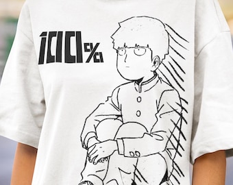Unisex, Mob Psyhco 100 Shirt, PsychoHelmet Anime Shirt, Funny Shigeo 100 Tired, Japanese Anime Otaku GIFT, Psycho Manga, Psyhco 100 Tshirt