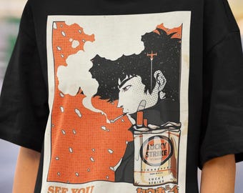 Camiseta de anime vintage de los 90: camiseta de manga retro, regalo para amantes del anime de los 90, camiseta "Pase lo que pase", camiseta unisex de anime gráfico retro de los 90