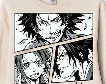 Unisex, Samurai Champloo Anime Sweater, Sunflower Samurai, Jin, Mugen, Fuu, Anime Sword Tee Samurai Manga, Samurai Champloo Anime Sweatshirt