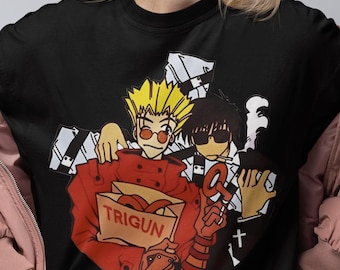 Unisex, Anime Tshirt, 90s Anime Vintage T-shirt, Otaku Ropa Japanese Love and Piece Anime Tee, Funny Manga T Shirt, Anime Gift Lovers Shirt
