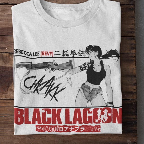 Unisex Black Lagoon Anime Shirt, 90s Anime TShirt, Revy Manga Shirt, Waifu GIFT Shirt, Balalaika, Japanese Anime Black Lagoon Unisex T-Shirt