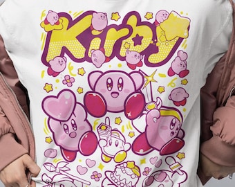 Unisex Cute Anime Game Shirt, Adorable Retro Video Gaming Tee, Kawaii Pastel Graphic T-Shirt, Japanese Gamer Aesthetic Top, Cute Player Gift