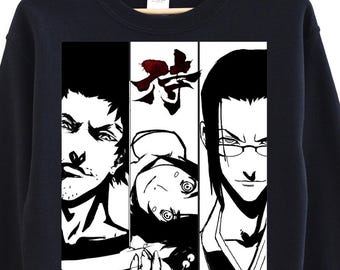 Suéter unisex de anime Samurai Champloo, samurái girasol, Jin, Mugen, Fuu, camiseta de espada de anime, manga samurái, sudadera de anime Samurai Champloo