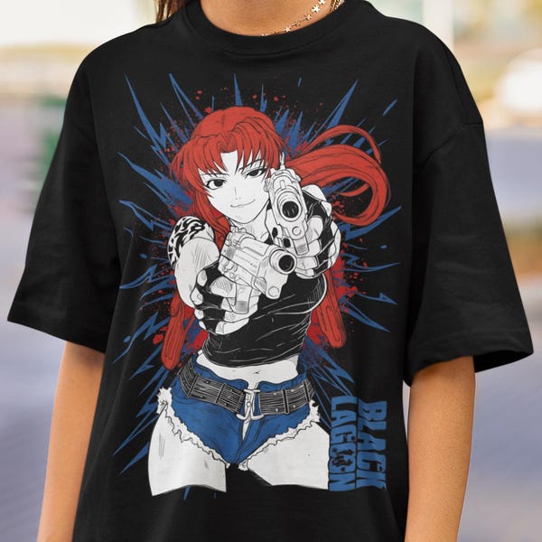 Unisex Black Lagoon Anime Shirt, 90s Anime TShirt, Revy Manga Shirt, Waifu GIFT Shirt, Balalaika, Japanese Anime Black Lagoon Unisex T-Shirt
