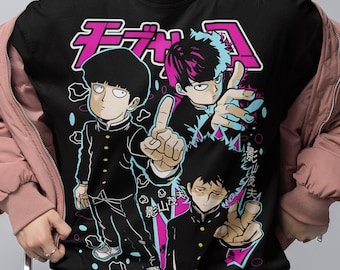 Unisex, Mob Psyhco 100 Shirt, PsychoHelmet Anime Shirt, Funny Shigeo and Dimple, Japanese Anime Otaku GIFT, Psycho Manga, Psyhco 100 Tshirt
