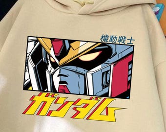 Unisex, Gundam Hoodie, 90s Anime Shirt, Vintage Shirt, Robot Anime Lovers, Anime Sweater, Japanese Manga Tshirt, Retro Gundam Anime Hoodie