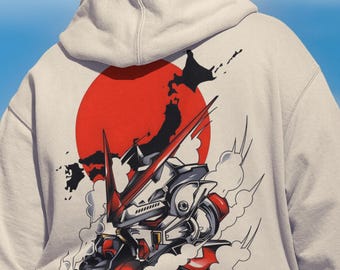 Unisexe, sweat à capuche Gundam dos, chemise Anime des années 90, chemise vintage, Robot Anime Lovers, chemise Anime, tshirt manga japonais rétro Gundam Anime à capuche
