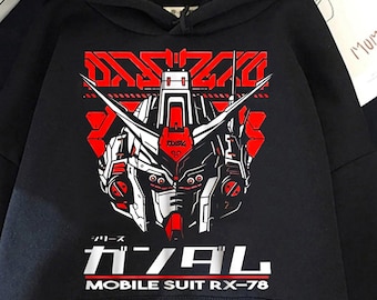 Unisex, Gundam Hoodie, 90s Anime Shirt, Vintage Shirt, Robot Anime GIFT Lovers, Anime Shirt, Japanese Manga Tshirt Retro Gundam Anime Hoodie