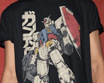 Unisex, Gundam Shirt, 90s Anime Shirt, Vintage Shirt, Robot Anime Lovers GIFT Tshirt, Anime Japanese Manga Tshirt, Retro Gundam Anime Shirt