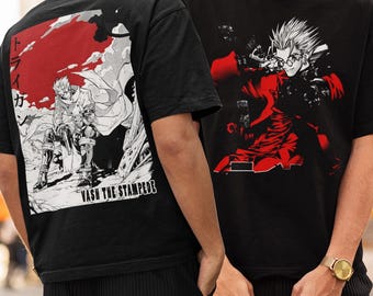 Unisex, 90s Anime Back Tshirt, Anime Vintage T-shirt, Otaku Ropa Japanese Love and Piece Anime, Funny Manga T Shirt, Anime Gift Lovers Shirt
