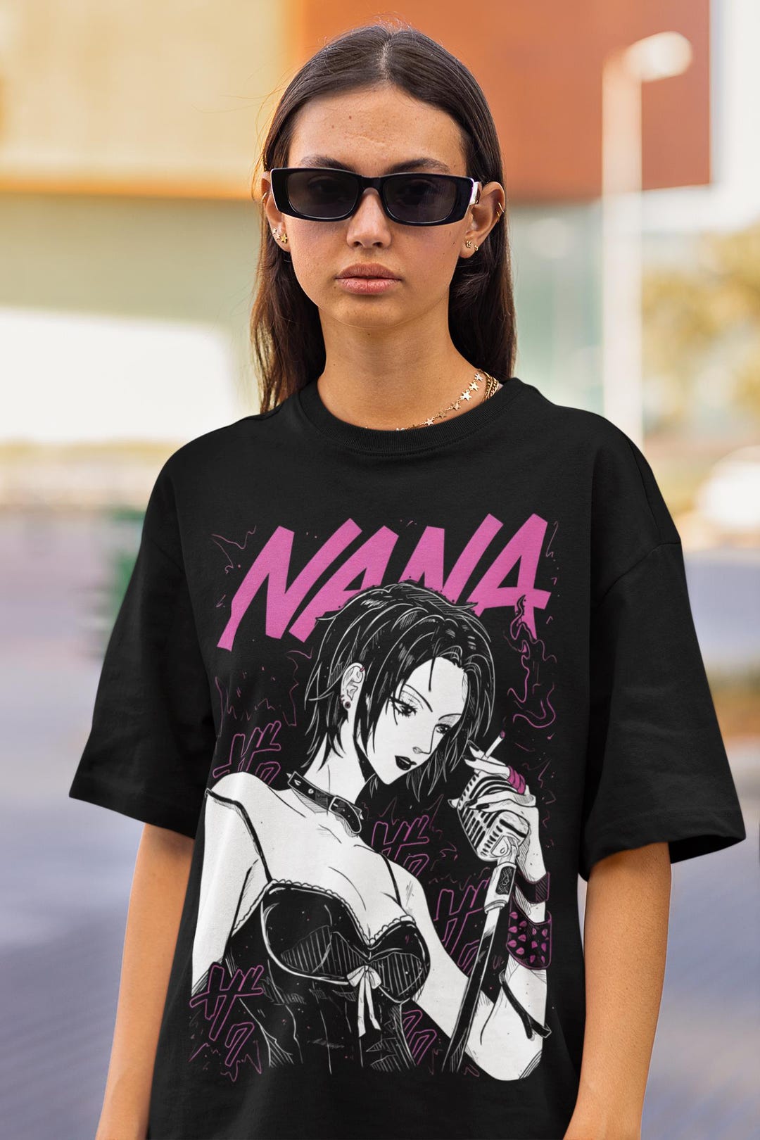 ユニセックス、ナナアニメシャツ、マンガ好きTシャツ、グラフィックT