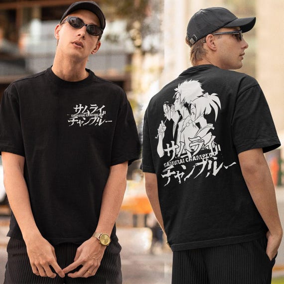 Unisex, Samurai Champloo Anime Back Shirt: Sunflower Samurai, Jin