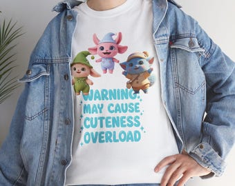 Camiseta unisex con criaturas fantásticas, camiseta gráfica divertida