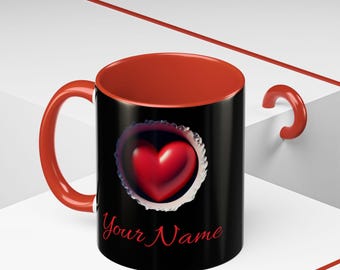 Taza de café romántica, diseño de corazón, frase de amor, taza personalizada, regalo de San Valentín, regalo de aniversario