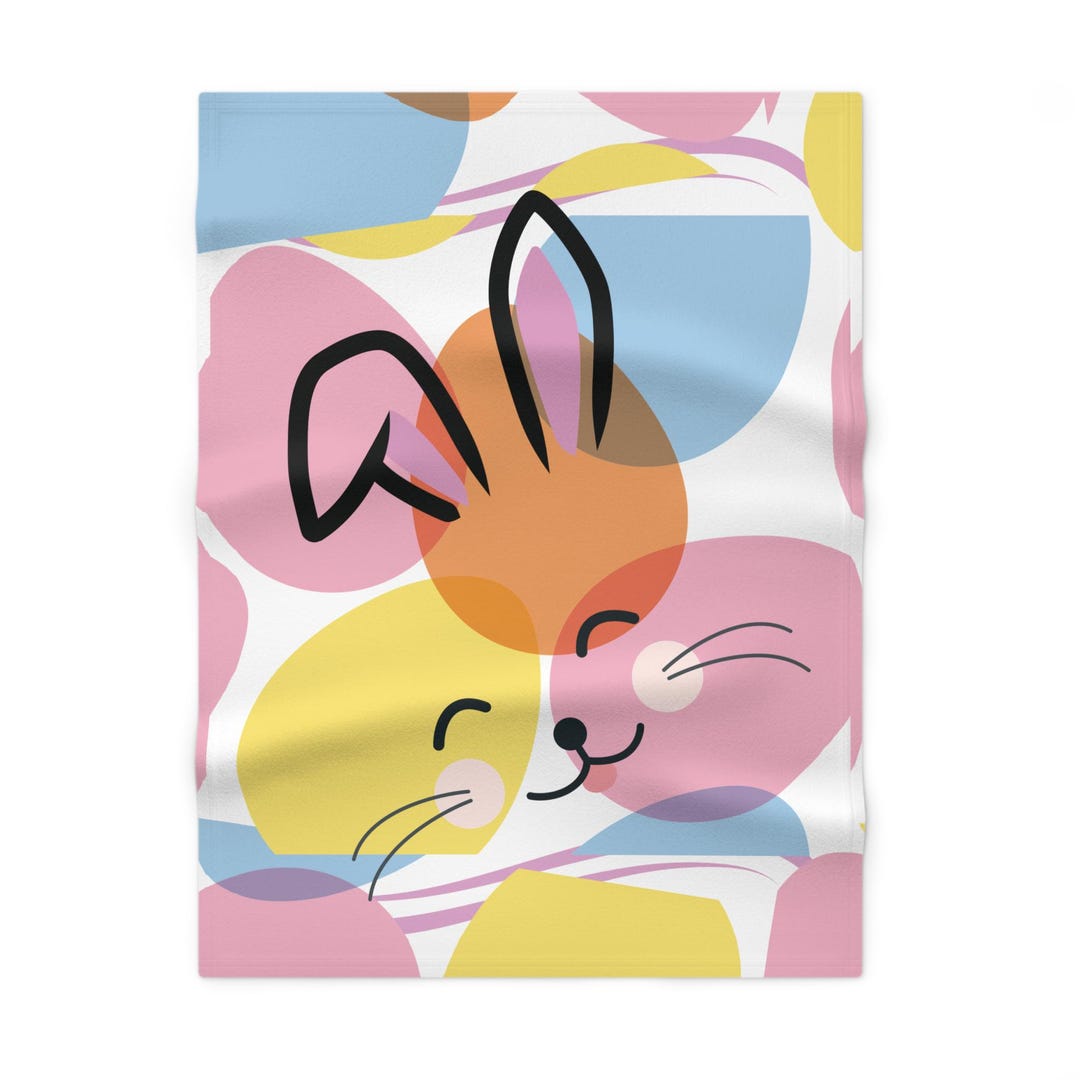Whimsical Rabbit Quilted Blanket NCU0DV787