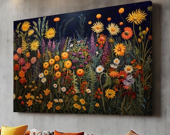 Gustav Klimt Farm Garden Art Print Klimt Inspired Art Gustav Klimt Floral Poster Gustav Klimt Exhibition Poster Klimt Garden Large Wall Art