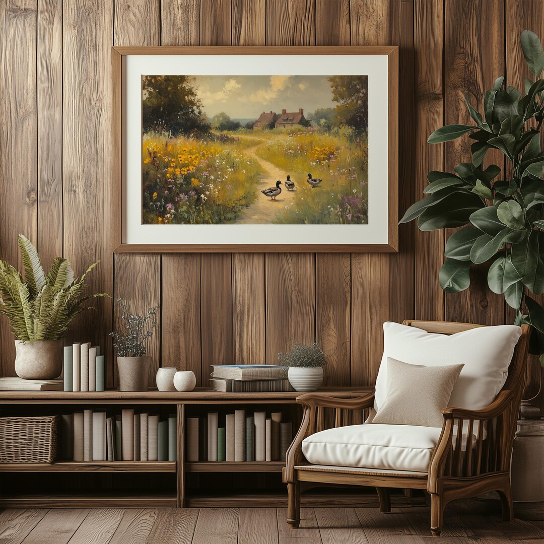 Vintage Countryside Wall Art Antique Farmhouse English Cottagecore ...
