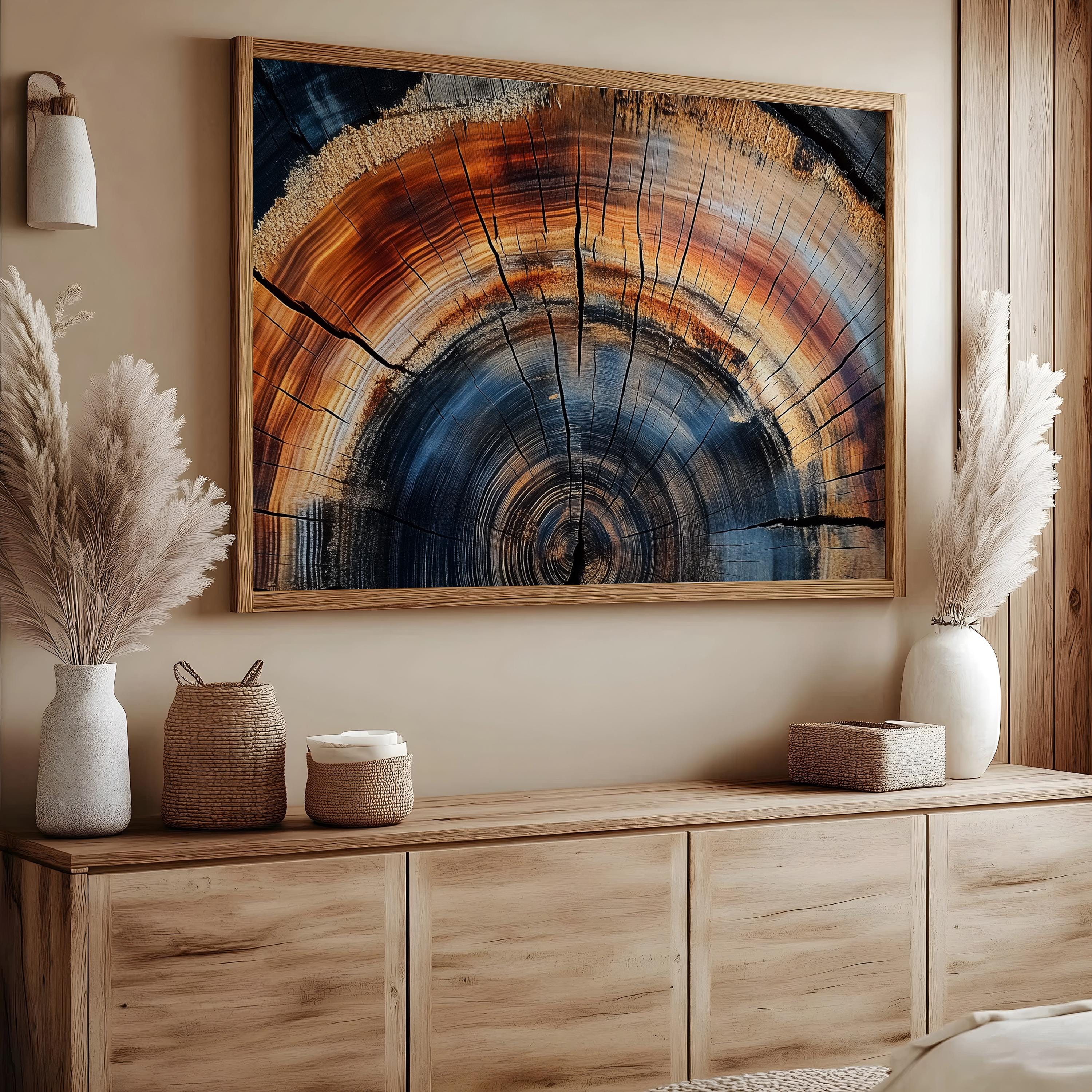 Impression Sur Toile Abstraite – Arbre Coloré – Décoration Murale Ferme Moderne – Ash Art Mart