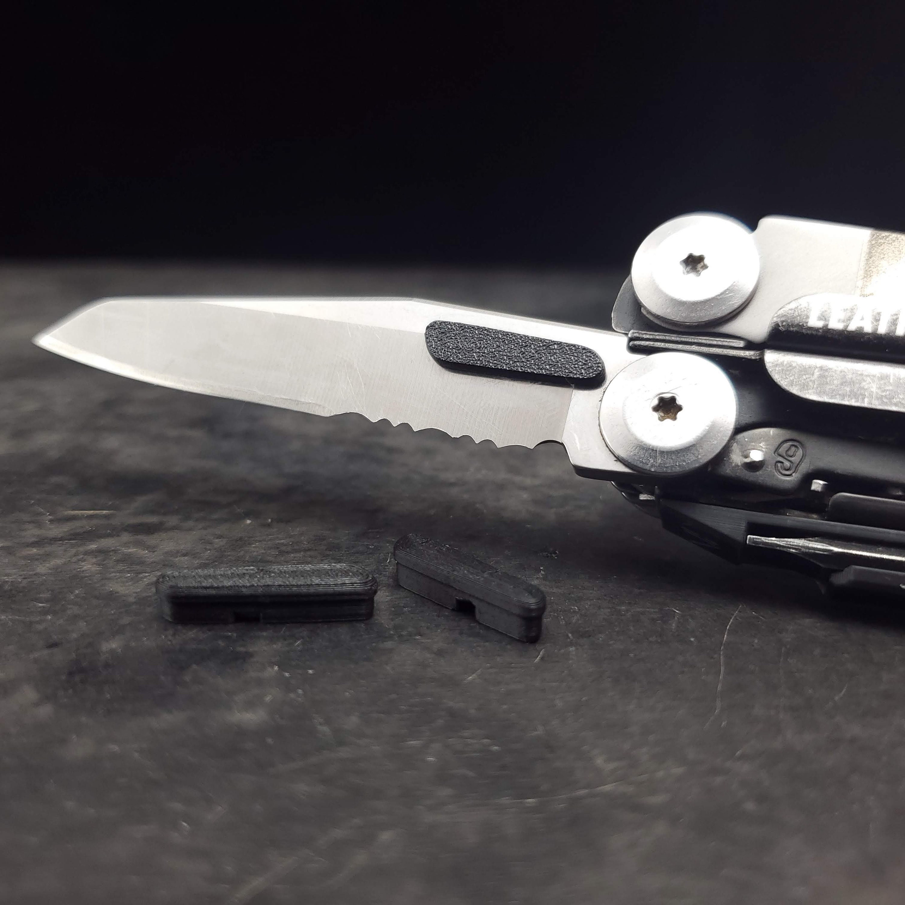 Two Leatherman Signal Thumb Studs — Kristen Van Patten