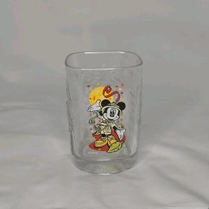 Y2K Mickey Mouse Disney World 2000 Glass Tumbler McDonalds Celebration Millenium