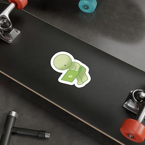 Adesivo de vinil com corte de beijo de figura Smiski, decalque de personagem de desenho animado fofo, decalque para laptop, decalque para carro, adesivo para garrafa de água, adesivo para planejador