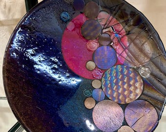 Fused glass14.5” bowl