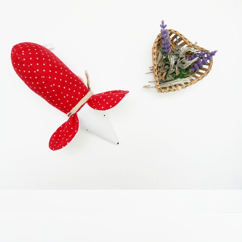 red decor, lavender sachet, gift for her, image 5