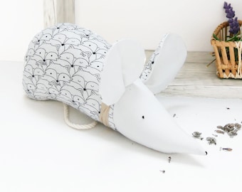 Cadeau adorable pour chambre d'enfant : sachet de lavande parfumé noir et blanc