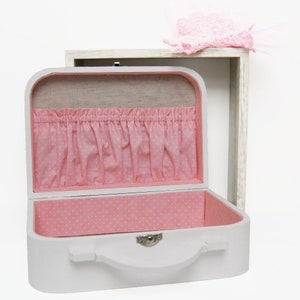 Little girl woodbox for doll clothes storage image 3