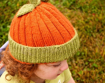 Pumpkin Pack Patterns - Knit and Crochet versions of pumpkin hat - Digital Download